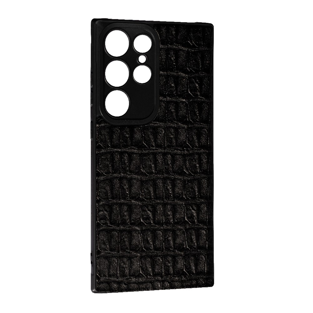 Накладка Leather Case для Samsung S23 Ultra Кроко-0