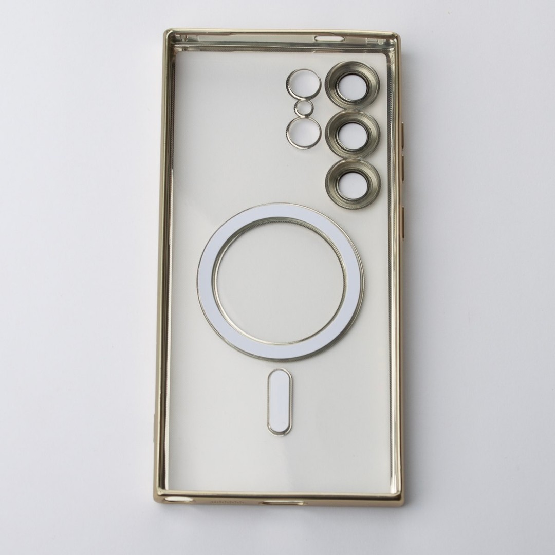 Накладка Metal Matte Case MagSafe для Samsung S24 Ultra (gold titanium)-1