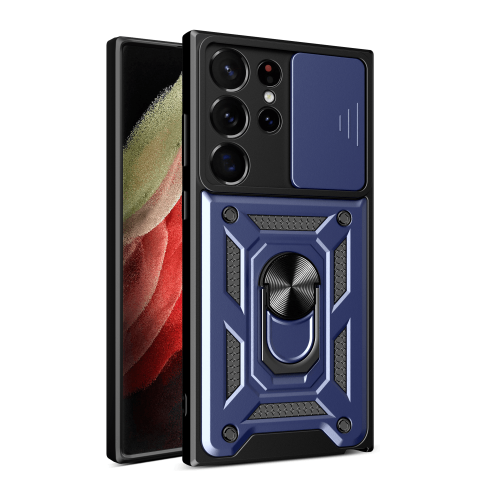 Накладка Camshield Serge Ring для Samsung S24 Ultra синя-0