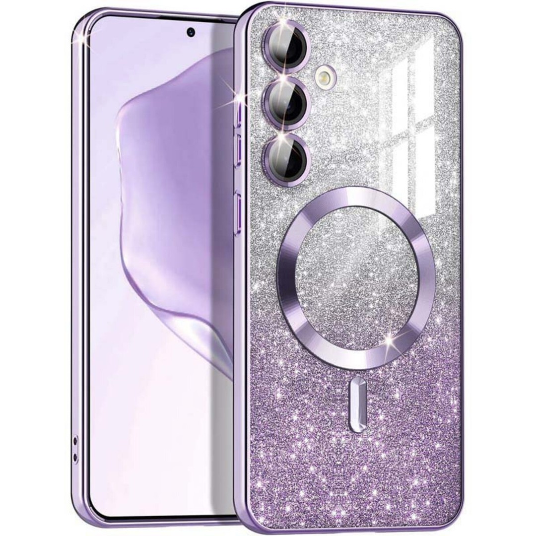 Чохол Shiny Magnetic для Samsung S24 Plus бузковий-0