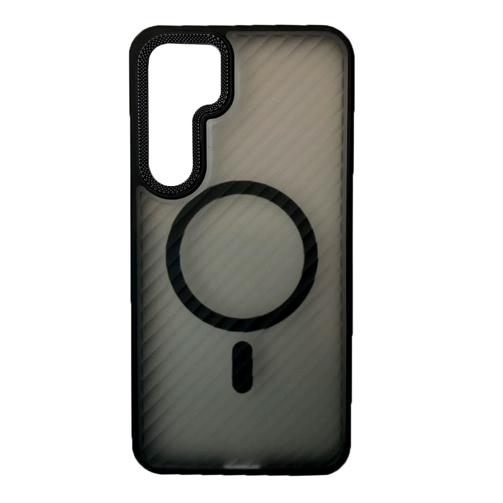 Чохол Wavy pattern Matte Corrugated Camera Magnetic для  Samsung S24 Plus/S25 Plus (Black)-0
