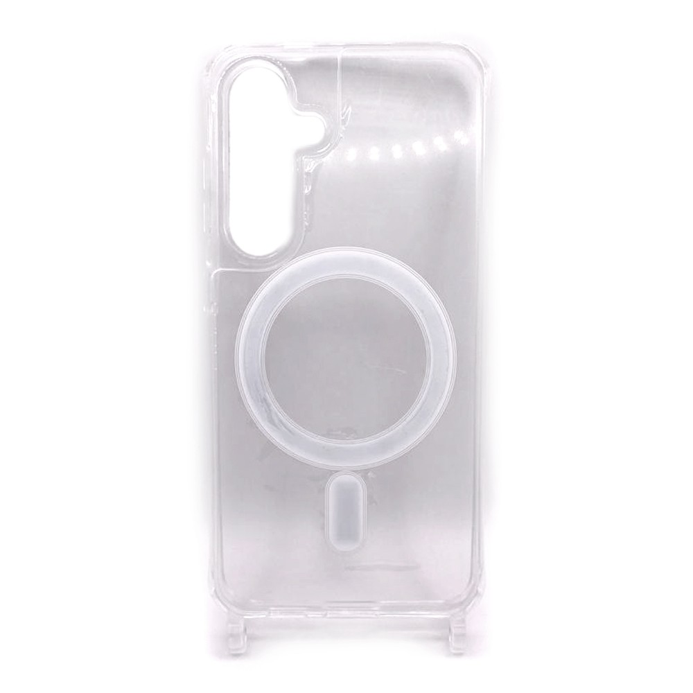 Накладка Strap Magsafe Crossbody для Samsung S24/ S25 (Прозорий)-0