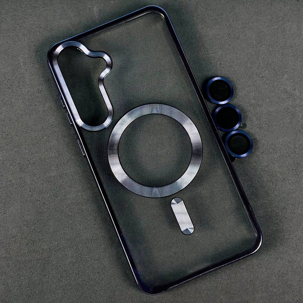 Накладка Chrome Crystal Camera Case MagSafe для Samsung S25 (Violet)-0
