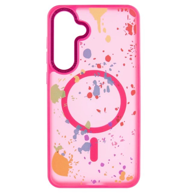 Чохол TPU+PC Flush with Magnetic Fit для Samsung S24 / S25 (Barbie Pink)-0