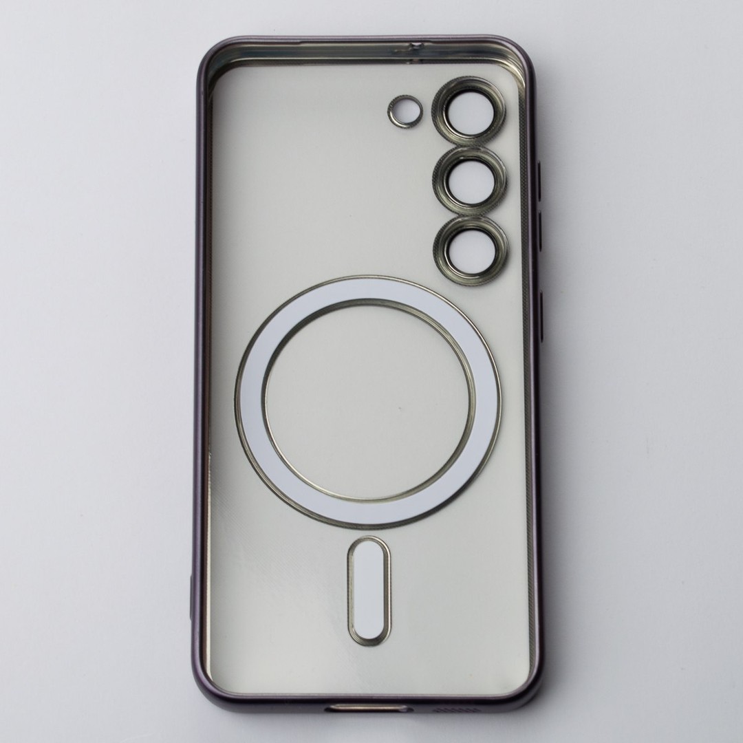 Накладка Metal Matte Case MagSafe для Samsung S24 (Dark violet)-1