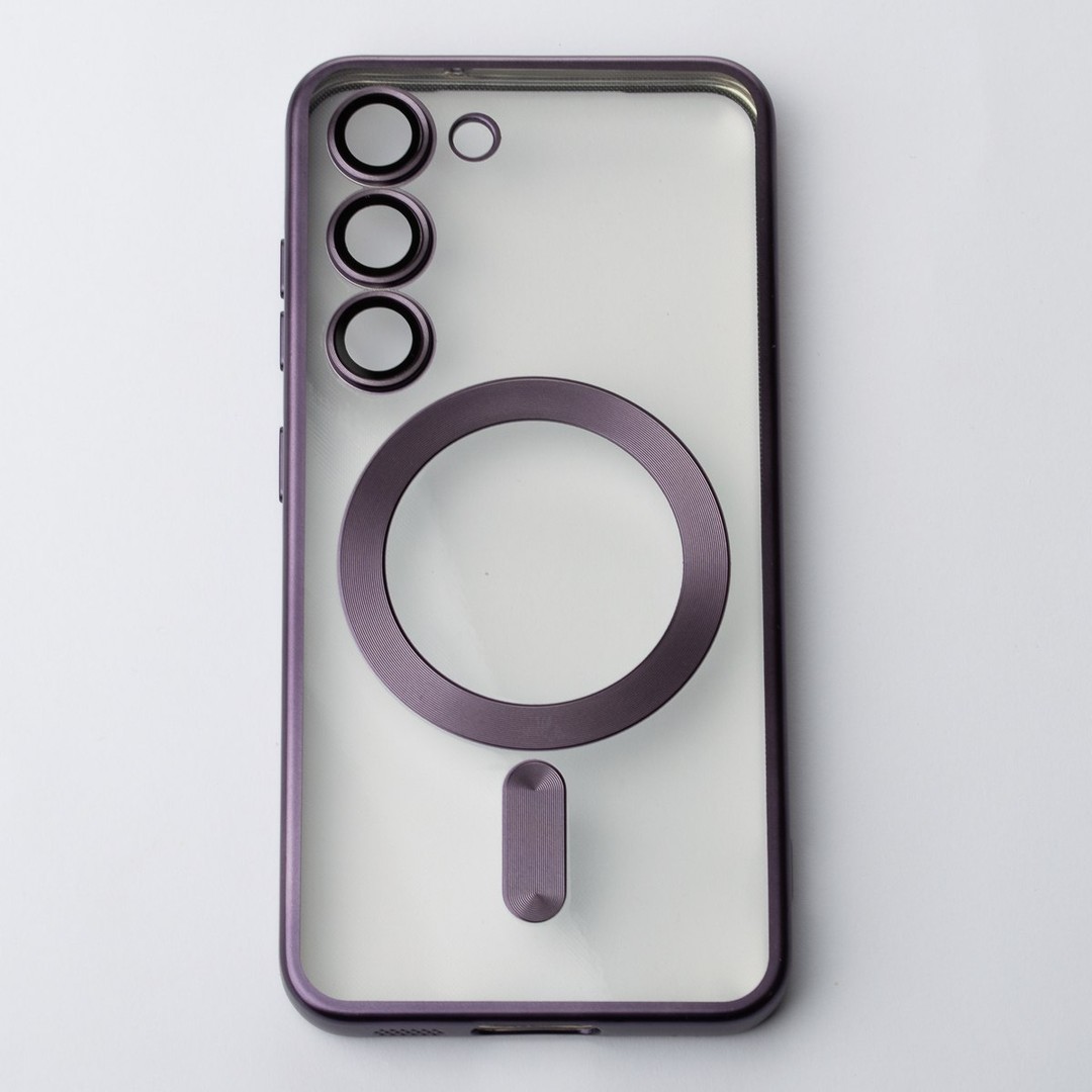 Накладка Metal Matte Case MagSafe для Samsung S24 (Dark violet)-0
