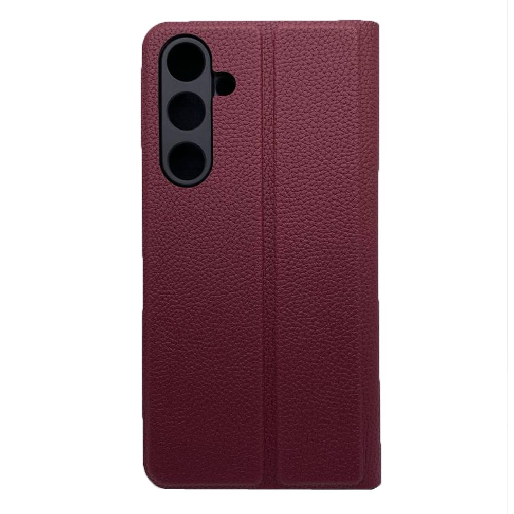 Книжка Leather Flip case для Samsung S24 FE (Bordo)-1