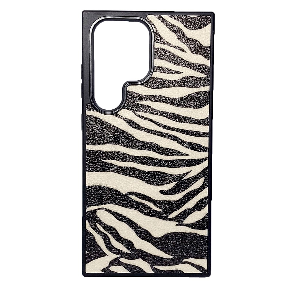 Накладка Mix Leopard Leather MagSafe для Samsung S24 Ultra Зебра-0
