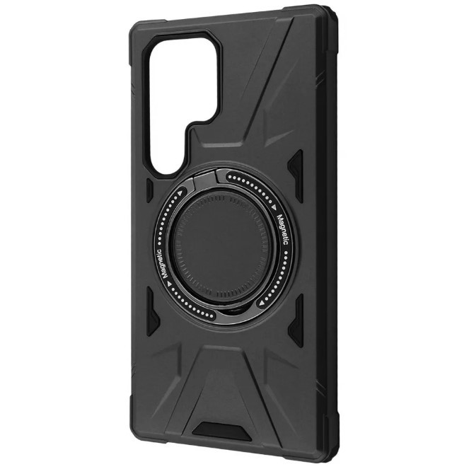 Накладка WAVE Iron Grip with Magnetic Ring для Samsung S23 Ultra (black)-0