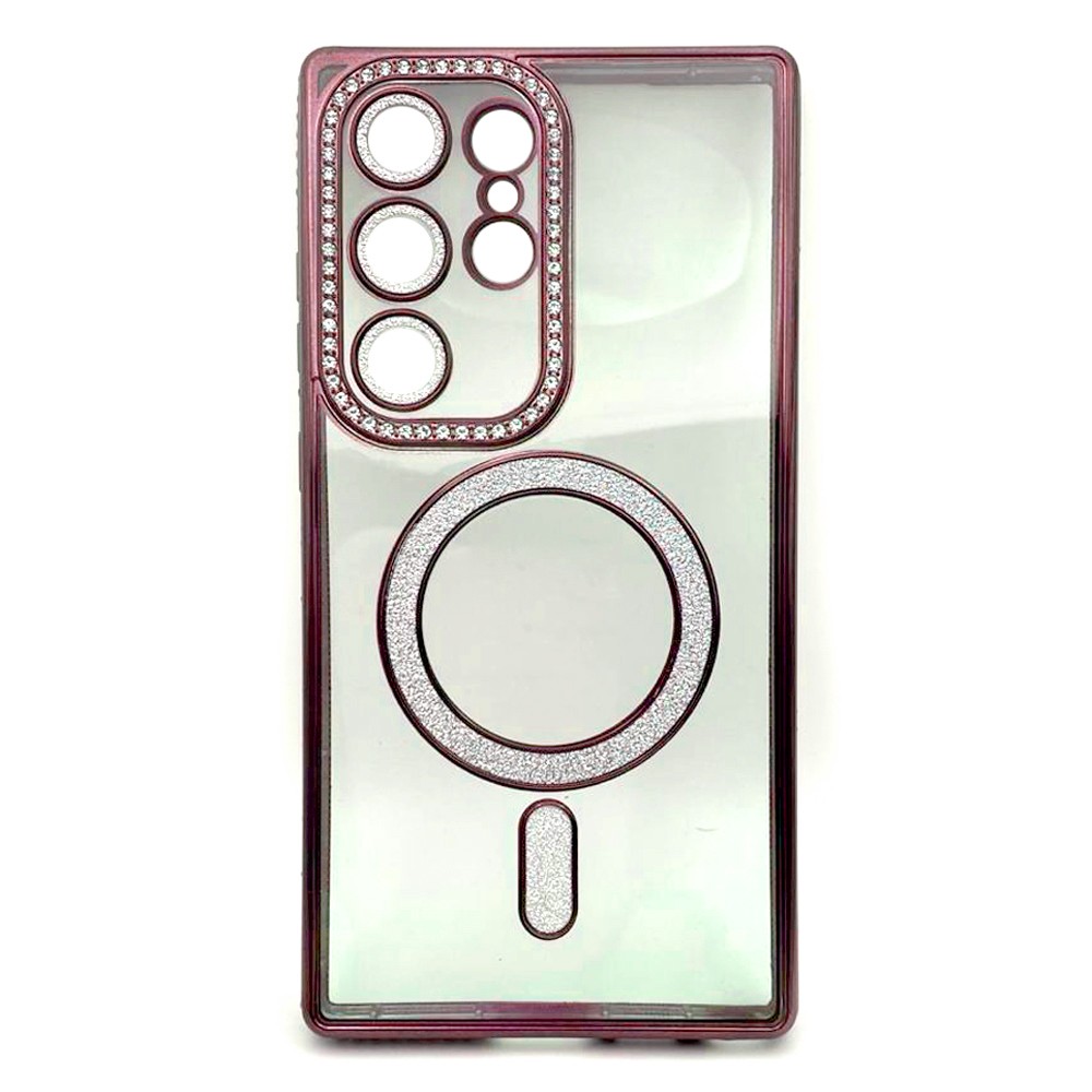 Накладка Diamond Bling MagSafe для  Samsung S24 Ultra Pink-0