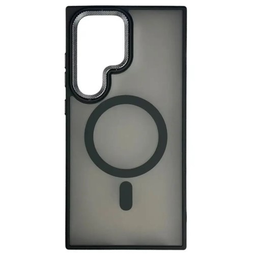 Чохол Magsafe MATTE Corrugated Camera для Samsung S24 Ultra чорний-0