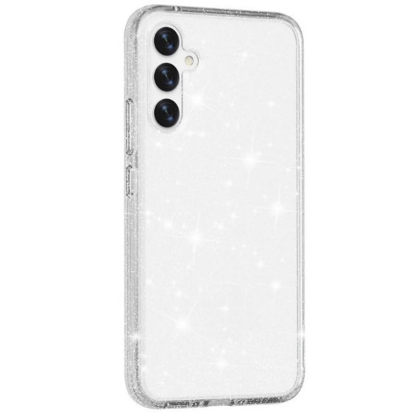 Накладка Molan Cano Glossy Jelly для Samsung S25 FE прозора з блискітками-0