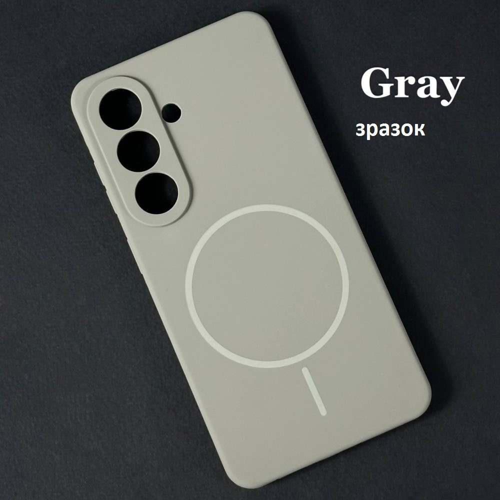 Silicone Case Full Protective (AA) with MagSafe для Samsung S25 Ultra (Grey)-0