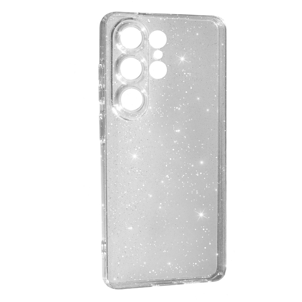 Накладка Molan Cano Glossy Jelly для Samsung S26 Ultra прозора з блискітками-0
