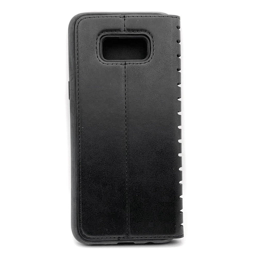 Книжка leather folio для Samsung S8 Plus чорна-1