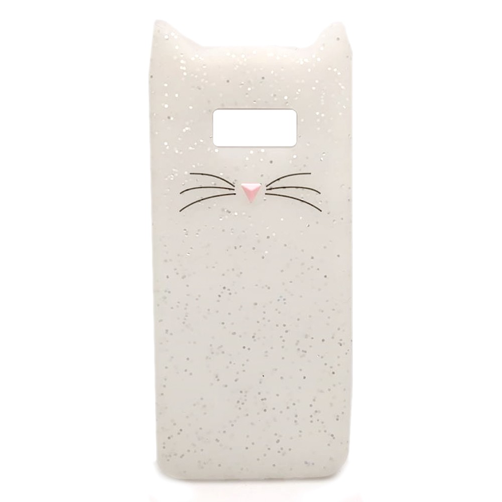 Накладка 3D Cat для Samsng S8 Plus біла-0
