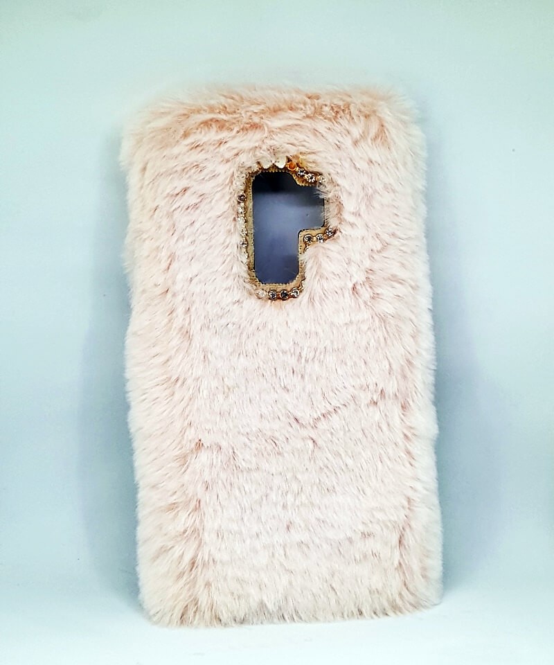 Накладка FUZZY для Samsung S9 Plus (персик)-0