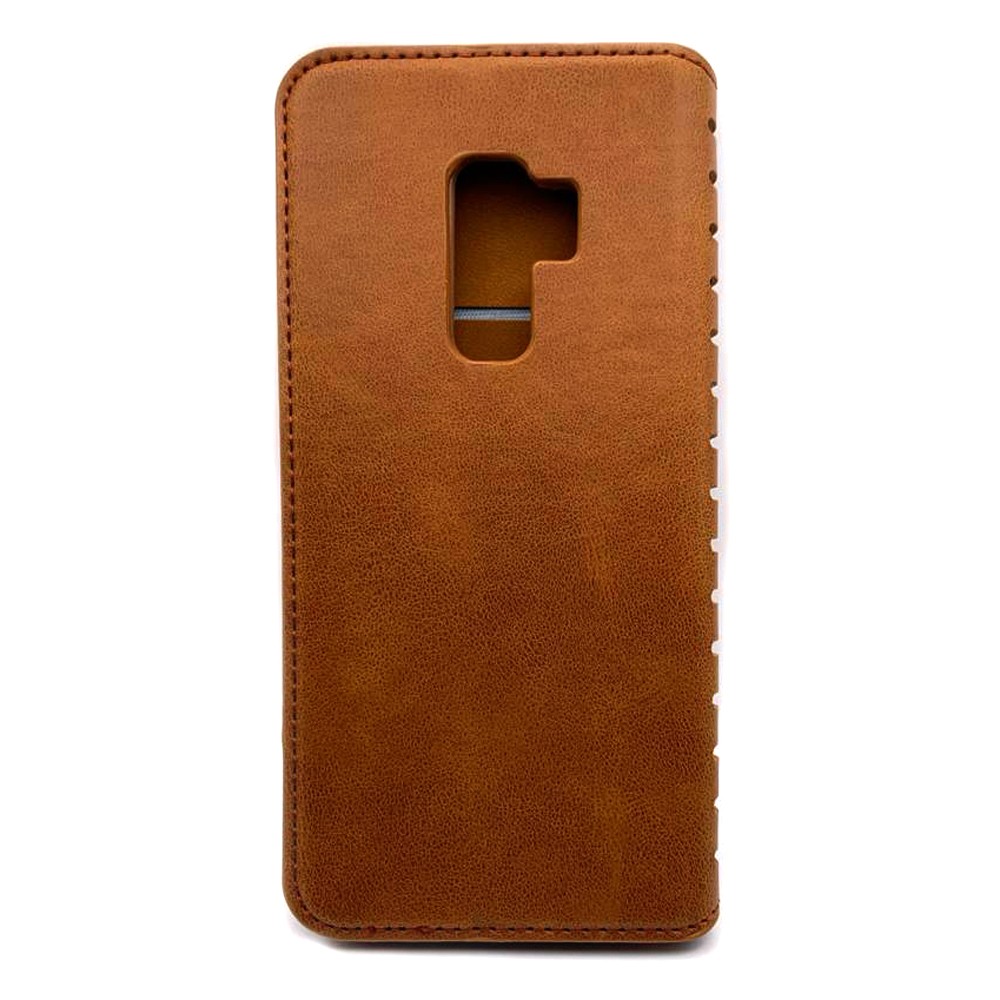 Книжка leather folio для Samsung S9 Plus коричнева-1