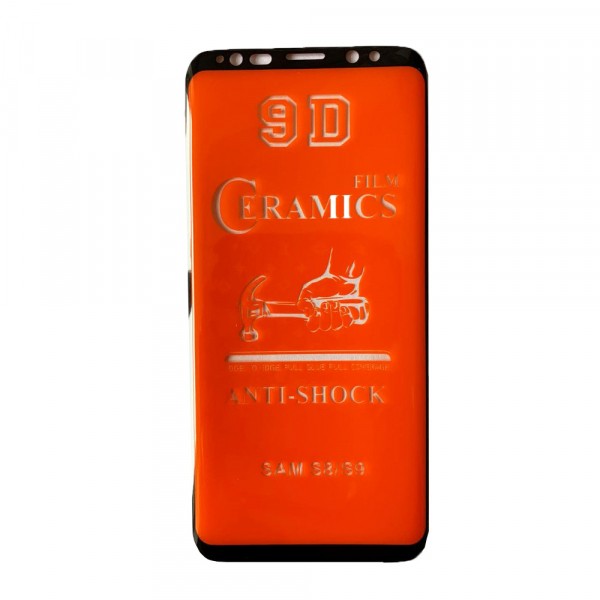 Гнучке скло Ceramic для Samsung S8 глянцеве з чорною рамкою-0