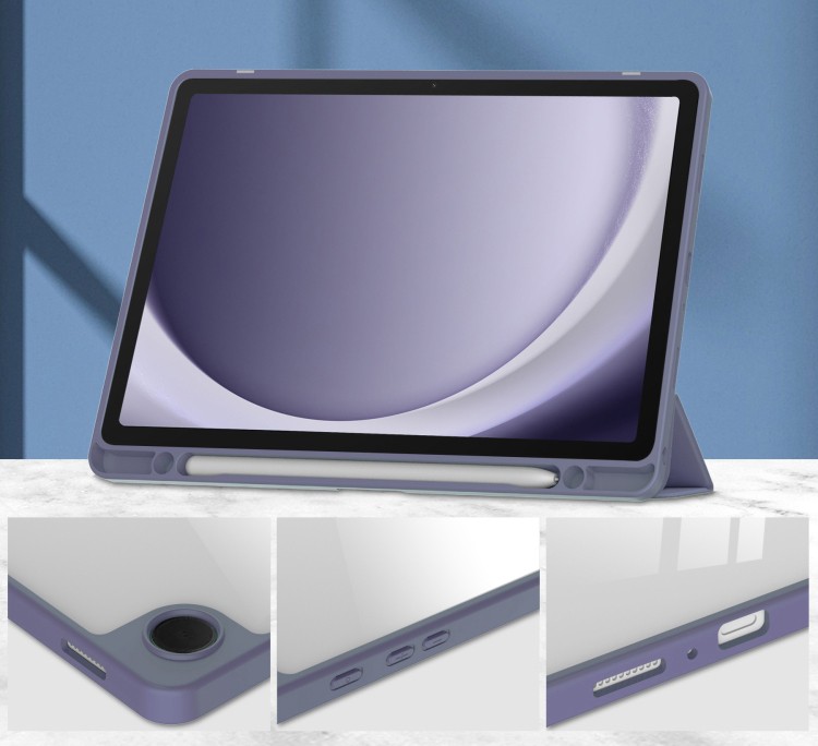 Чохол-книжка Soft Edge BeCover з кріпленням для стілусу для Samsung Galaxy Tab A9 Plus SM-X210/SM-X2 бузкова-2