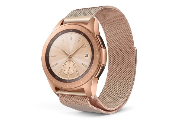 Ремінець Milanese Loop для Samsung Watch (40/42/44) (R500/R810/R820/R830) 20mm (pink rose)-0