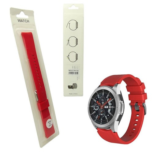 Ремінець Silicone Lines 20mm Samsung Watch Active/Galaxy S4 42mm/Gear S2/Xiaomi Amazfit Red-0