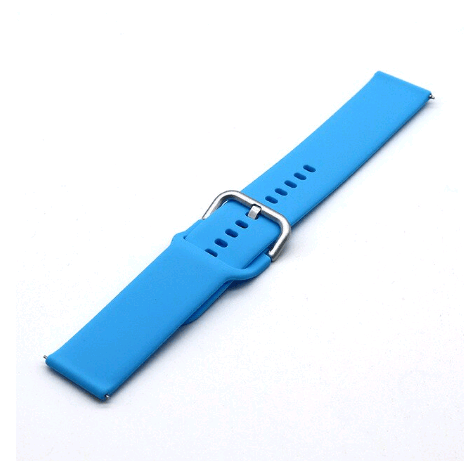 Ремінець Silicon для Samsung Gear S3/S2 20mm (мет. застібка) (Fruit Blue)-0