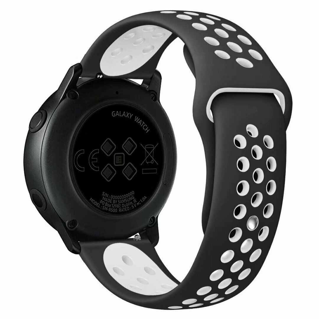 Ремінець Sport Nike+ для Xiaomi Amazfit/Samsung 20 mm (black/white)-0