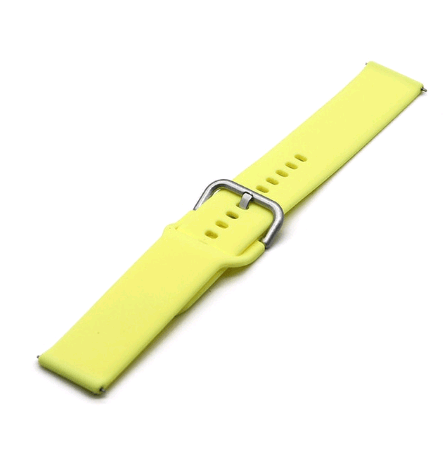 Ремінець Silicon для 22mm (мет. застібка) (Yellow)-0