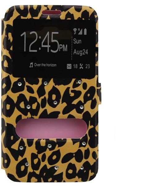 Книжка Print для Xperia M4 Aqua E2312 #7 леопард-0