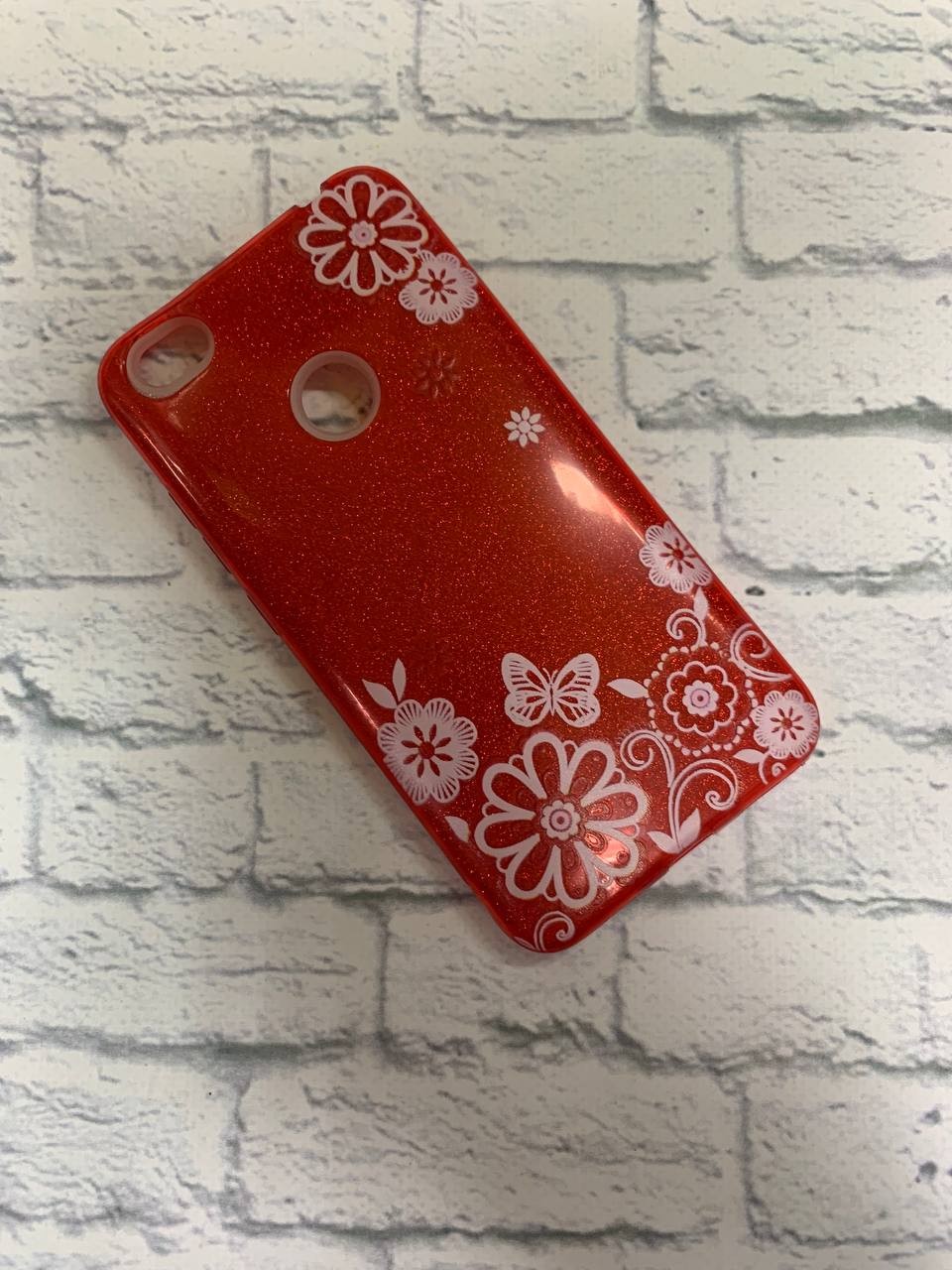 Накладка TWINS для Xiaomi Redmi Note 5A Prime з квітами червона-0