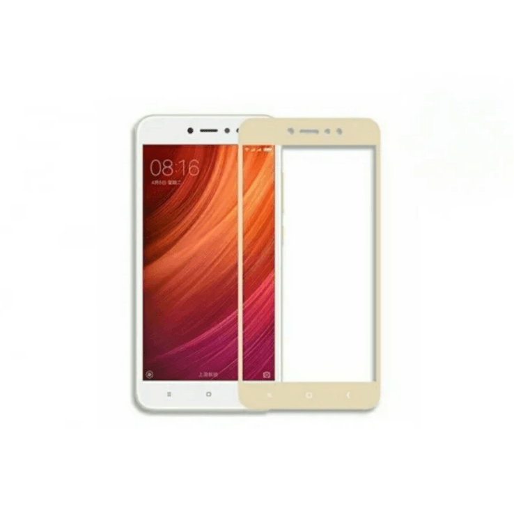 Захисне скло Silk Print для Xiaomi Note 5A / 5A Prime gold (поклейка рамкою)-0