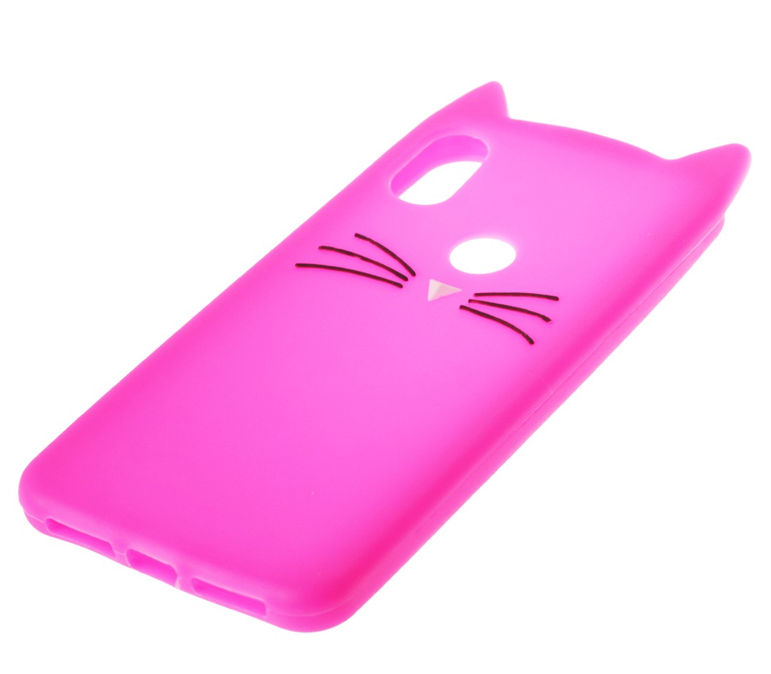 Накладка 3D Cat для Xiaomi Mi A2 / Mi 6X малинова-1