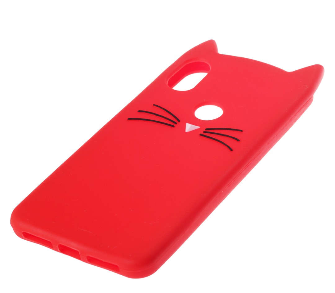 Накладка 3D Cat для Xiaomi Mi A2 / Mi 6X червона-1