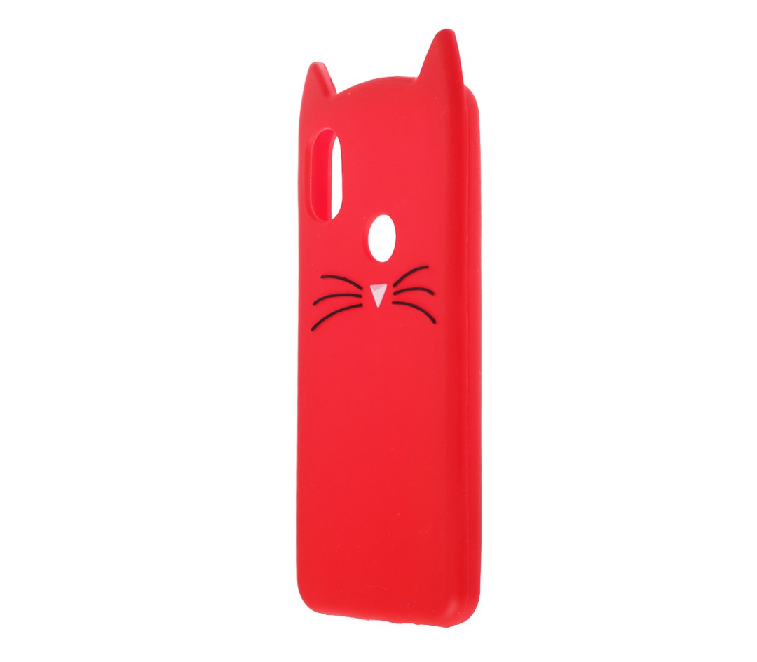Накладка 3D Cat для Xiaomi Mi A2 / Mi 6X червона-0