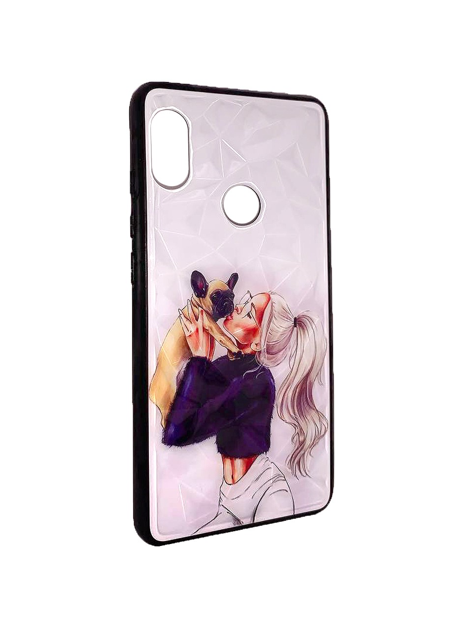 Накладка Ladies для Xiaomi Note 5 Дівчина з бульдогом-0