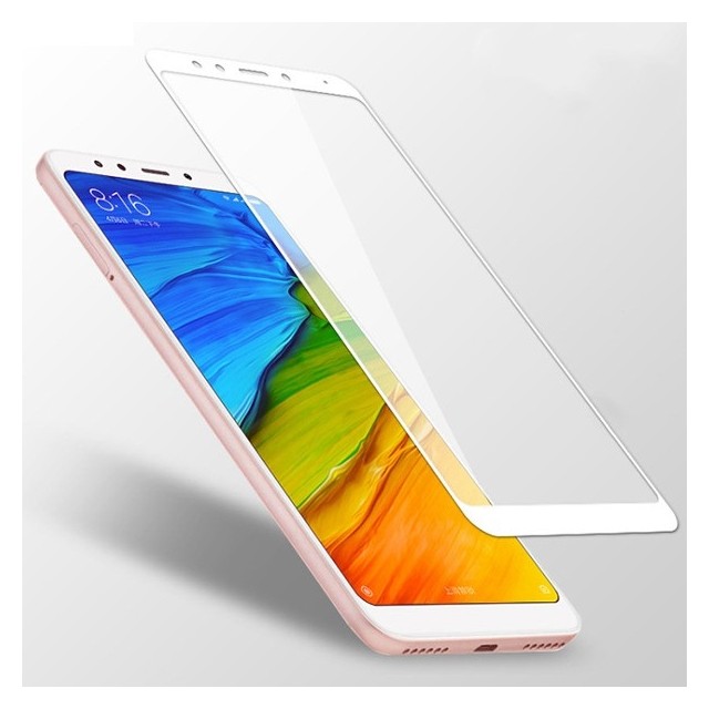 Захисне скло Miza для Xiaomi Note 5 з білою рамкою-0