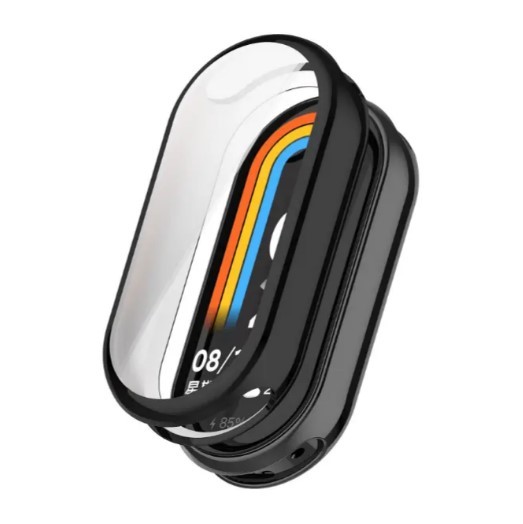 Чохол-накладка Silicone Face Case для Xiaomi Mi Band 8 (Black)-0