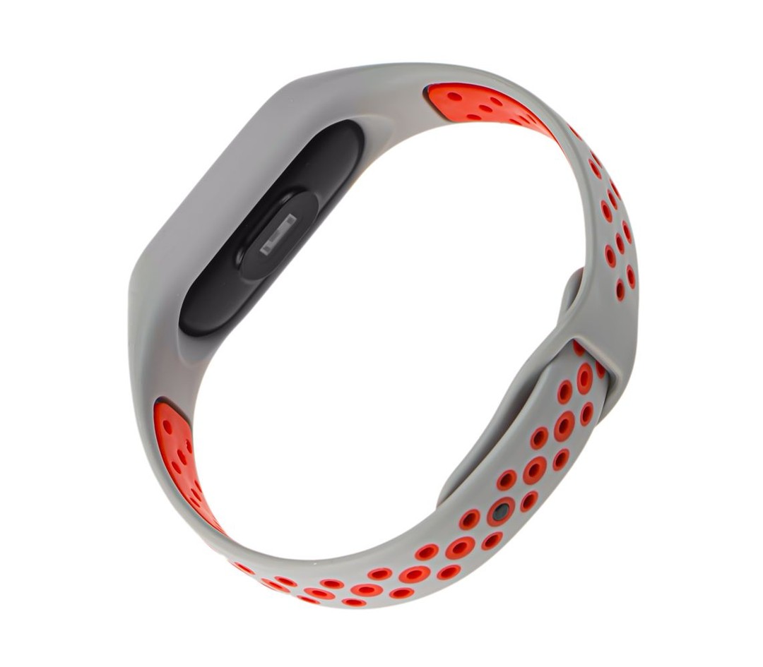 Ремінець SPORT для Xiaomi Mi Band 3/4 grey-red-1