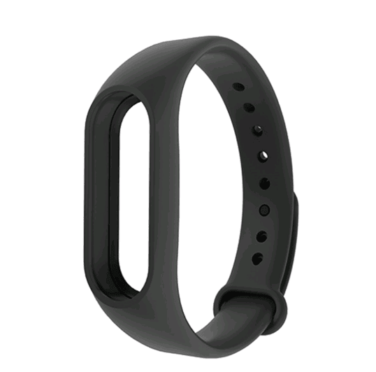 Ремінець для Mi Band 3/Band 4 Silicone (Black)-0