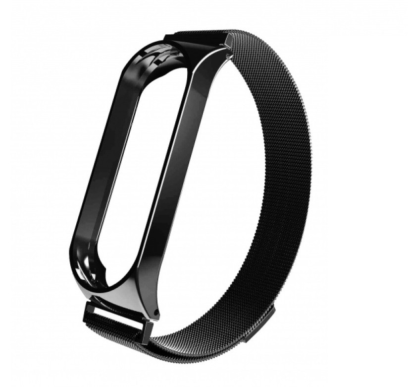 Ремінець Milanese Loop для Mi Band 2 чорний-0