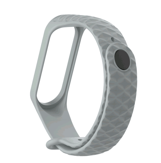 Ремінець Rhombus для Xiaomi Mi Band 3/Band 4 (Gray)-0