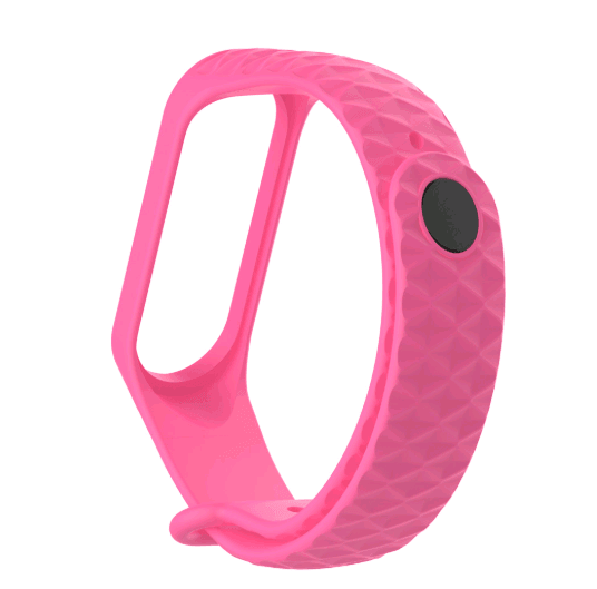 Ремінець Rhombus для Xiaomi Mi Band 3/Band 4 (Pink)-0