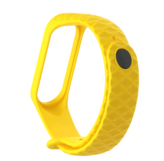 Ремінець Rhombus для Xiaomi Mi Band 3/Band 4 (Yellow)-0