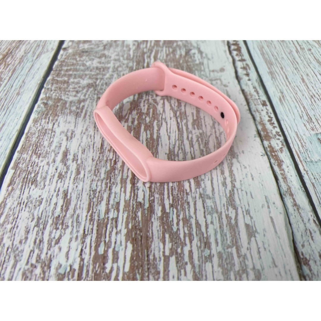 Ремінець Silicone для Mi Band 5/6/7 (Pink cream)-0