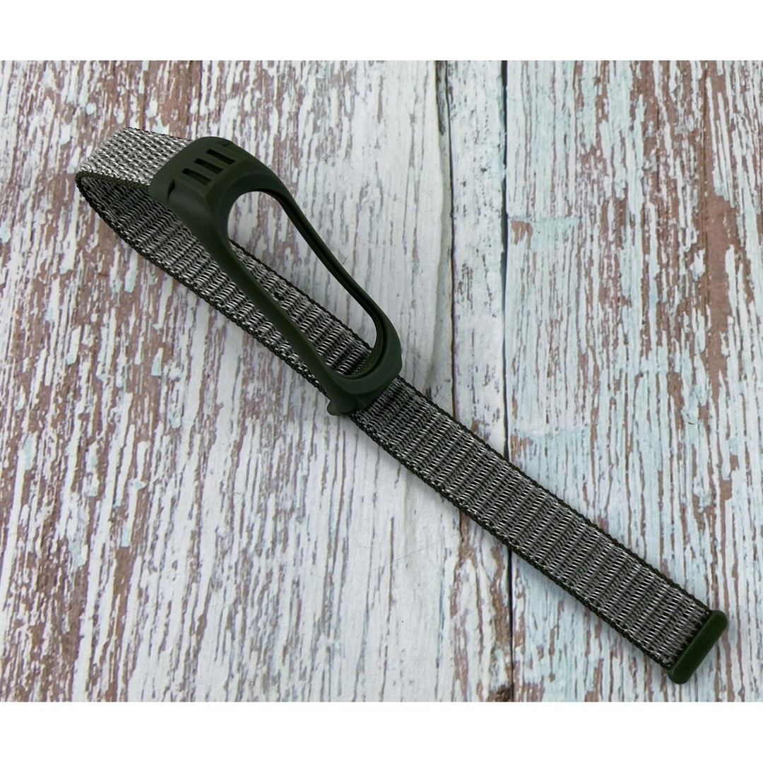 Ремінець Nylon+Silicone для Xiaomi Mi Band 3/4 Khaki-0