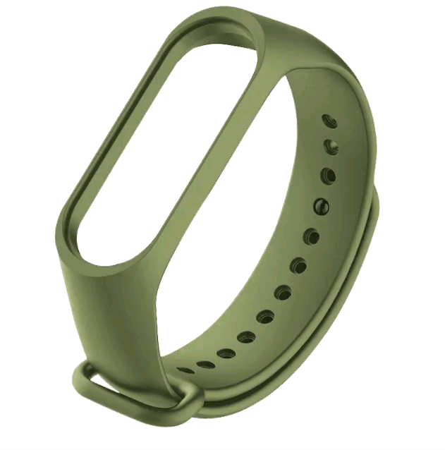 Ремінець Silicone для Xiaomi Mi Band 3/4 (Dark Olive)-0