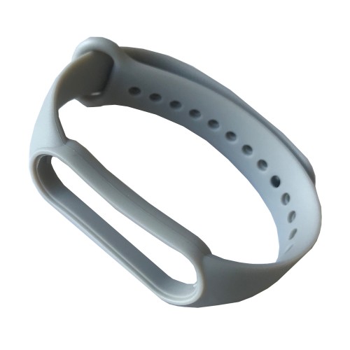 Ремінець Silicone для Xiaomi Mi Band 5/6/7 (Light Gray)-0