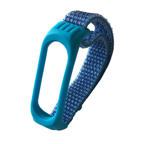 Ремінець Nylon+Silicone для Xiaomi Mi Band 3/4 Blue-0