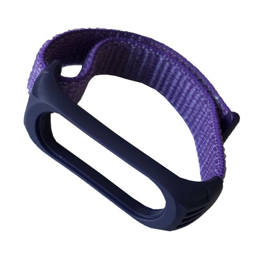 Ремінець Nylon+Silicone для Xiaomi Mi Band 3/4/5/6 Grape-0